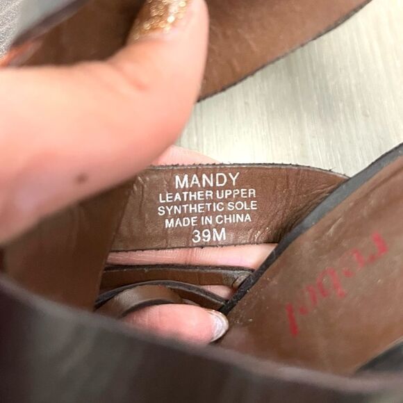 Luxury Rebel Heels Women’s 9 Mandy Brown Leather Strappy Chunky Block Booties - Picture 4 of 7